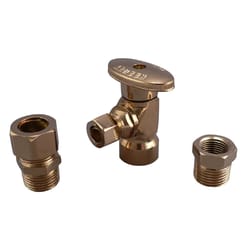 Keeney 1/2 in. FIP X 3/8 in. Compression Brass Shut-Off Valve