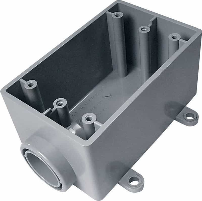 Cantex 2-3/4 in. Rectangle PVC 1 gang Electrical Box Gray - Ace Hardware