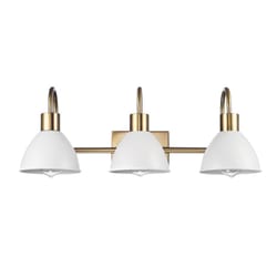 Globe Electric Ivy Matte White 3 lights Incandescent Vanity Light Wall Mount