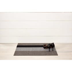 Chilewich 18 in. W X 28 in. L Silver Bold Stripe Vinyl Door Mat