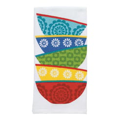 T-Fal Multicolored Cotton Stacked Bowls Kitchen Towel 1 pk