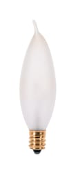 Satco 15 W CA9 Chandelier Incandescent Bulb E12 (Candelabra) Soft White 2 pk