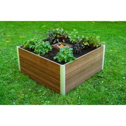 Vita Urbana 22 in. H X 48 in. W X 48 in. D Vinyl Garden Planter Espresso Brown