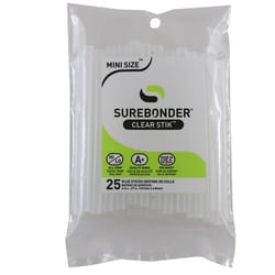 Surebonder .27 in. D X 4 in. L All Purpose Mini Glue Sticks Clear 25 pk