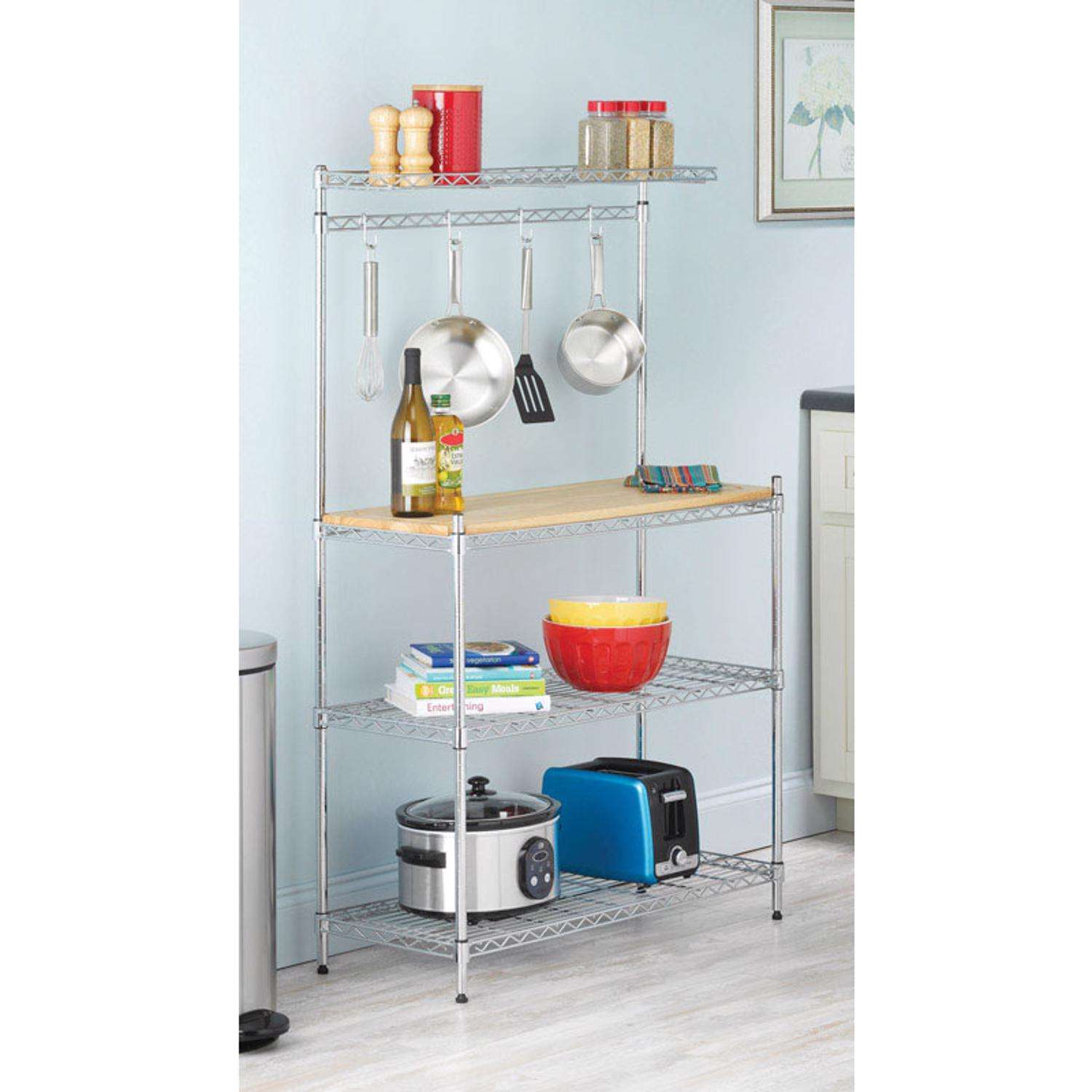 Teal best sale bakers rack