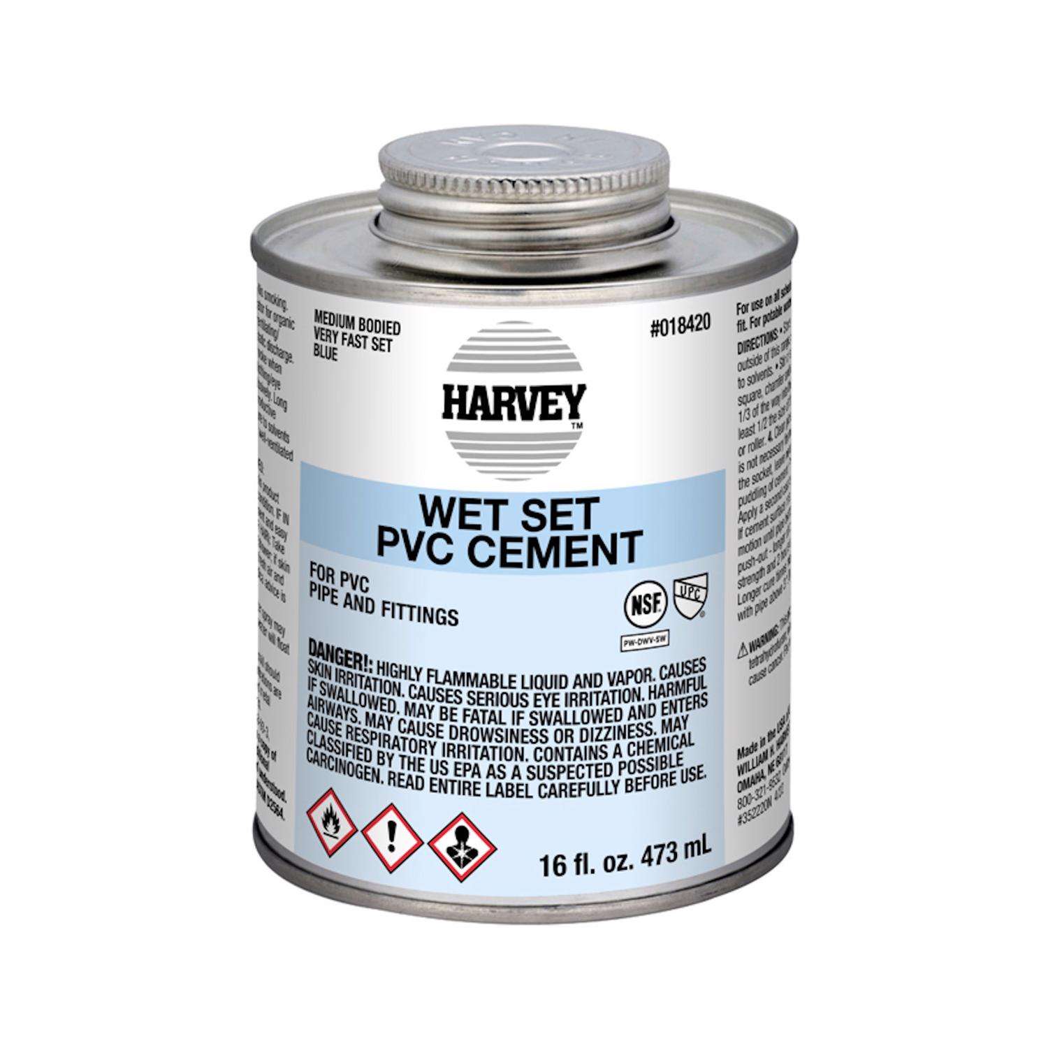 Oatey Harvey Blue Cement For PVC 16 oz Ace Hardware