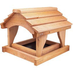 Songbird Essentials 64 oz Wood Pavilion Platform Bird Feeder