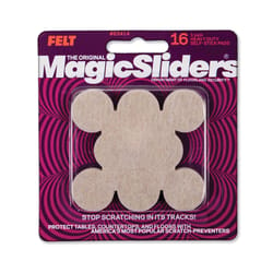 Magic Sliders Felt Self Adhesive Protective Pads Oatmeal Round 1 in. W X 1 in. L 16 pk