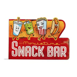 Open Road Brands Movietime Snack Bar Sign Metal 1 pc