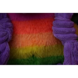 HuggleHounds Knottie Multicolored Plush Rainbow Unicorn Squeaky Dog Toy Large 1 pk