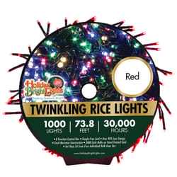 Holiday Bright Lights LED Rice Red 1000 ct String Christmas Lights