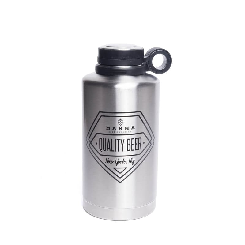 Manna 64 oz Silver BPA Free Quality Beer Insulated Bottle Sansujyuku sansujyuku.com
