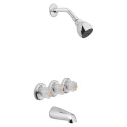 OakBrook 3-Handle Chrome Tub and Shower Faucet