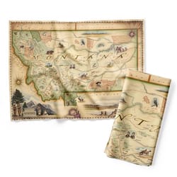 Xplorer Maps Multicolored Cotton Montana Dish Towel