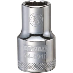 DeWalt 7/16 in. X 1/2 in. drive SAE 12 Point Socket 1 pc