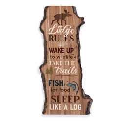 P. Graham Dunn 23.5 in. H X 0.75 in. W X 12 in. L Multicolored Wood Barky Sign