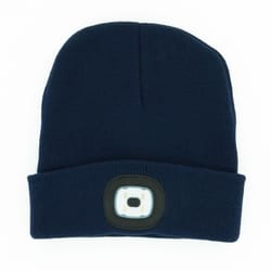Night Scope Skull Cap Beanie Hat With LED Lights Navy One Size Fits Most