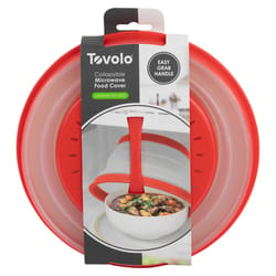 Tovolo 4.5 in. L 7.83 in. Microwave Plate Cover Red/White 1 pc