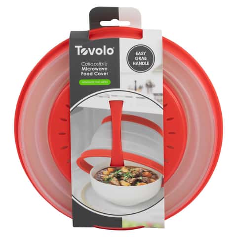 Tovolo Collapsible Microwave Food Cover, Red