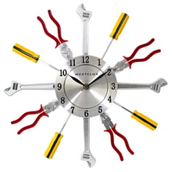 Westclox 14.12 in. L X 14.12 in. W Indoor Novelty Analog Wall Clock Metal/Plastic Multicolored