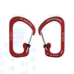 Nite Ize SlideLock Aluminum Red Carabiner Key Chain