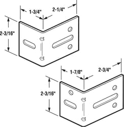 Prime-Line 2-3/16 in. W X 2-1/4 & 2-3/4 in. L Steel Bracket