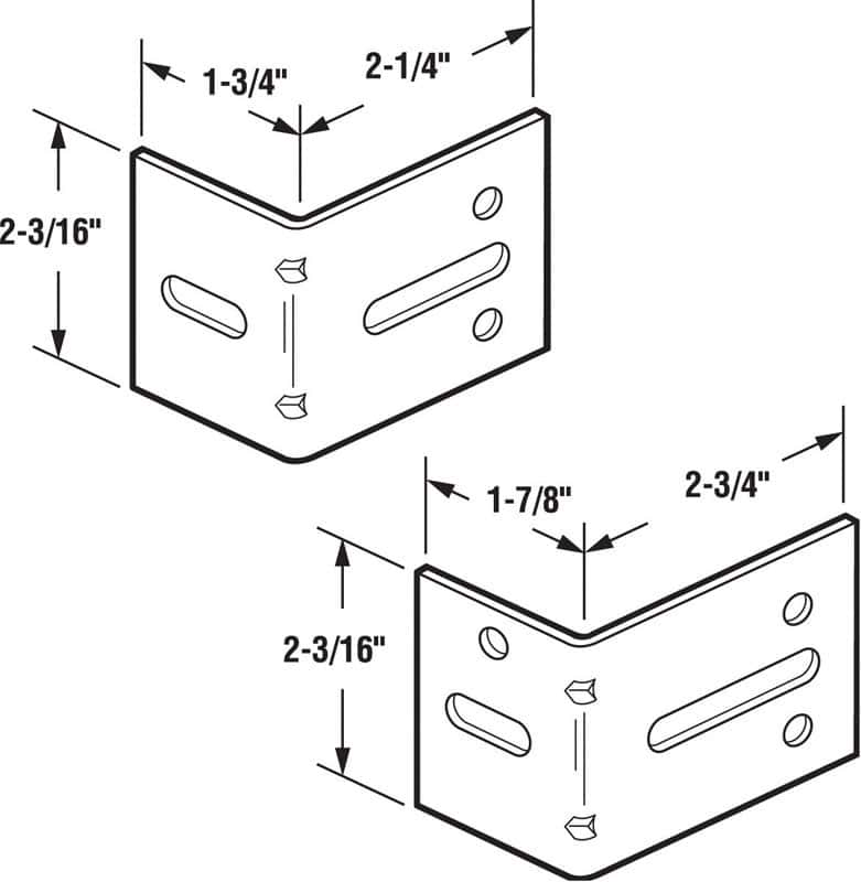 Prime-Line 1-5/16 in. W X 2-3/4 in. L Steel Bracket Prime-Line 1-5/16 in. W X 2-3/4 in. L Steel Bracket
