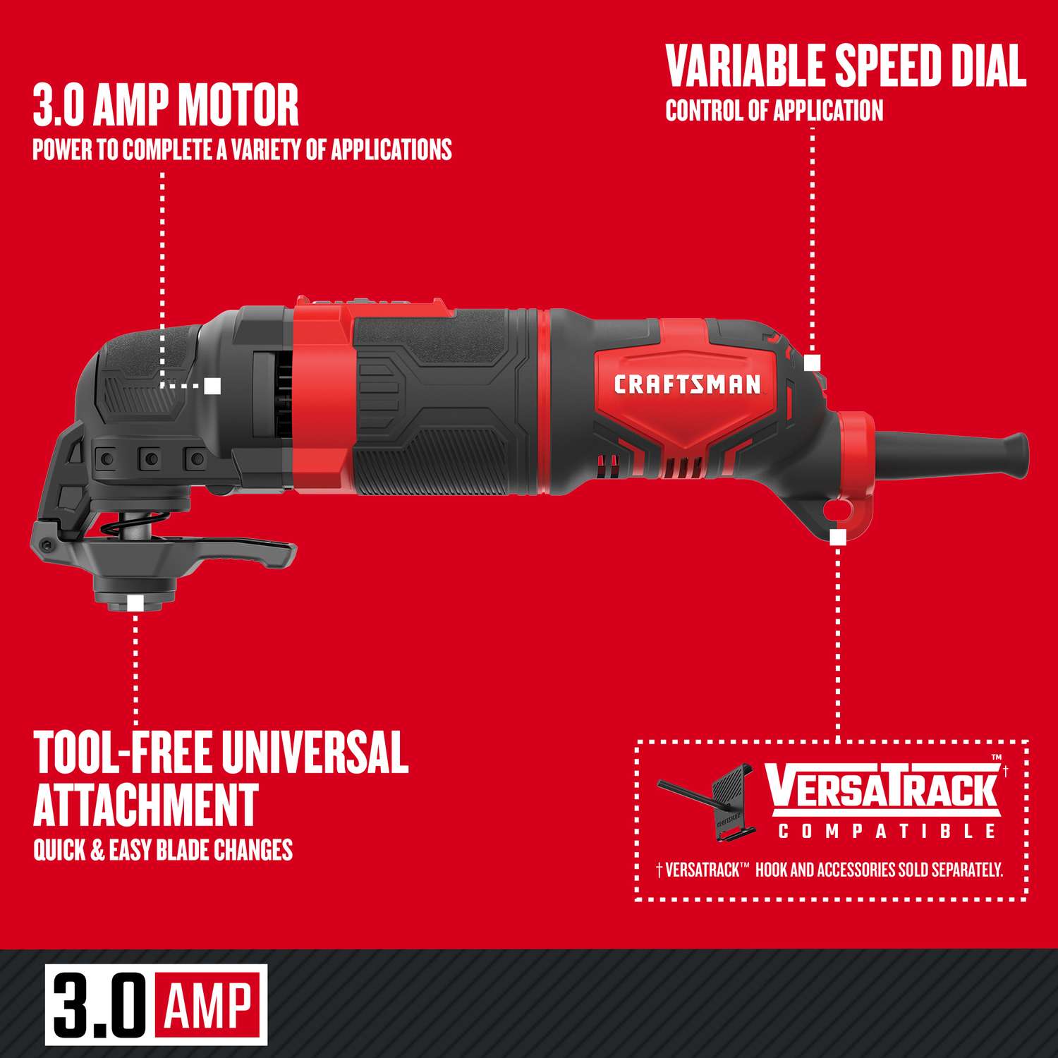 2 Amp Variable-Speed Oscillating Multi-Tool