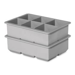 OGGI 6 ct Gray Silicone Big Ice Cube Trays