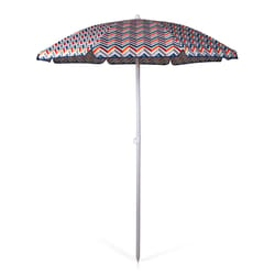 Picnic Time Oniva Vibe 5.5 in. Tiltable Multicolor Beach Umbrella