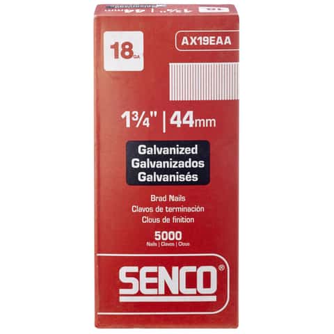 Senco 18 Ga. X 3/4 in. L Galvanized Steel Brad Nails 5000 pk