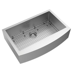 American Standard Stainless Steel Undermount 22 in. W X 33 in. L Single Bowl Kitchen Sink Silver