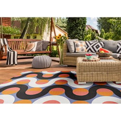 Linon Home Decor Kowal 7 ft. W X 9 ft. L Multi-Color Retro Polyester Accent Rug