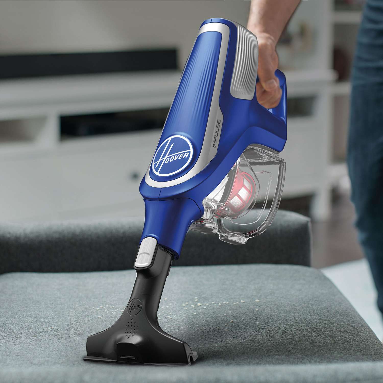Hoover Bagless Cordless Upright Vacuum 4 amps Blue Standard Ace Hardware