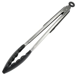 Chef Craft Premium Black Silicone/Stainless Steel Tongs