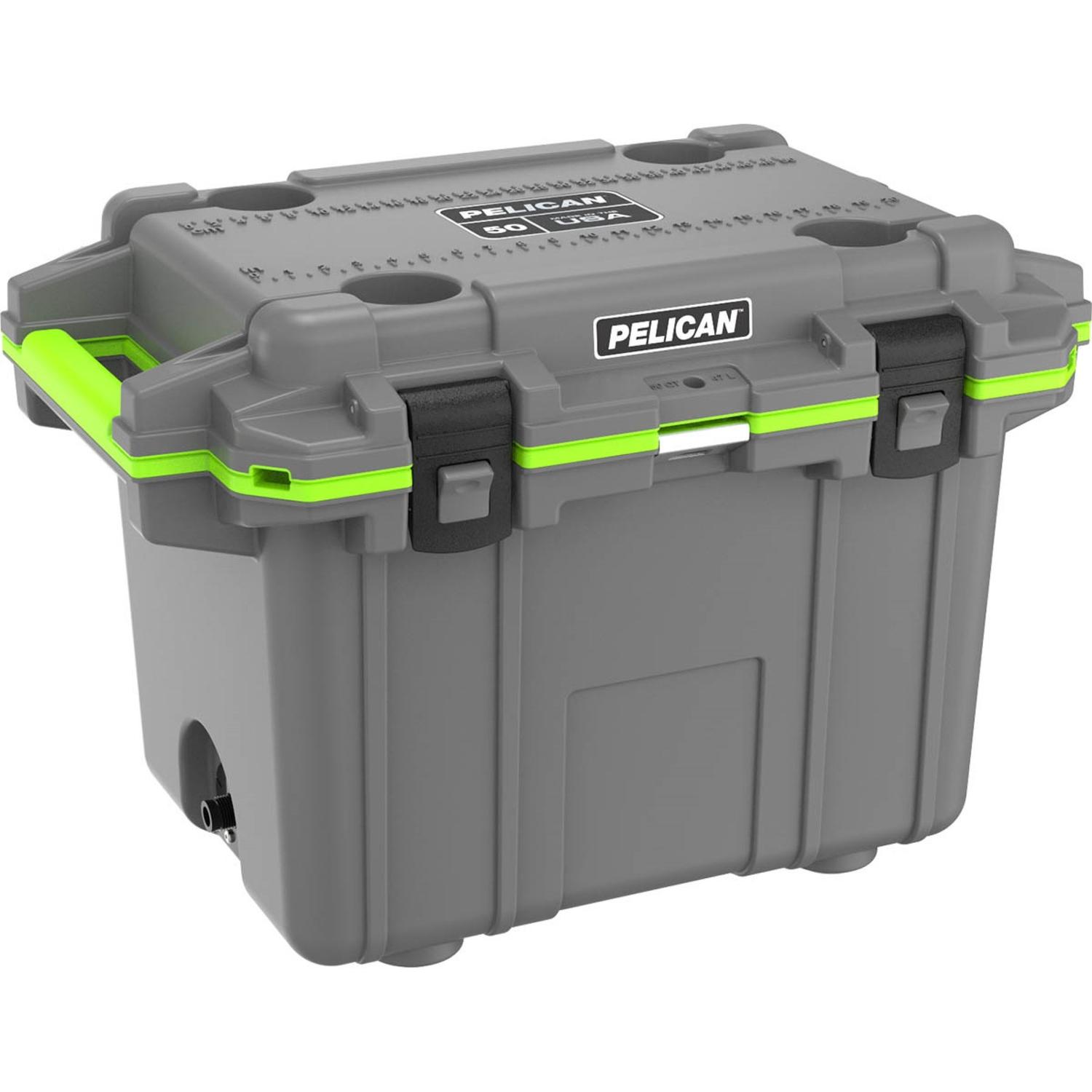 Pelican Elite Gray/Green 50 qt Cooler Sansujyuku sansujyuku.com