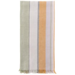 Karma Gifts Waterfront Green/Mustard Cotton Vertical Striped Tea Towel 1 pk