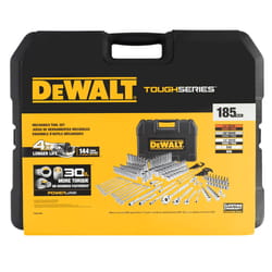 DeWalt ToughSeries 1/4 & 3/8 & 1/2 in. drive Metric/SAE Mechanic's Tool Set 185 pc