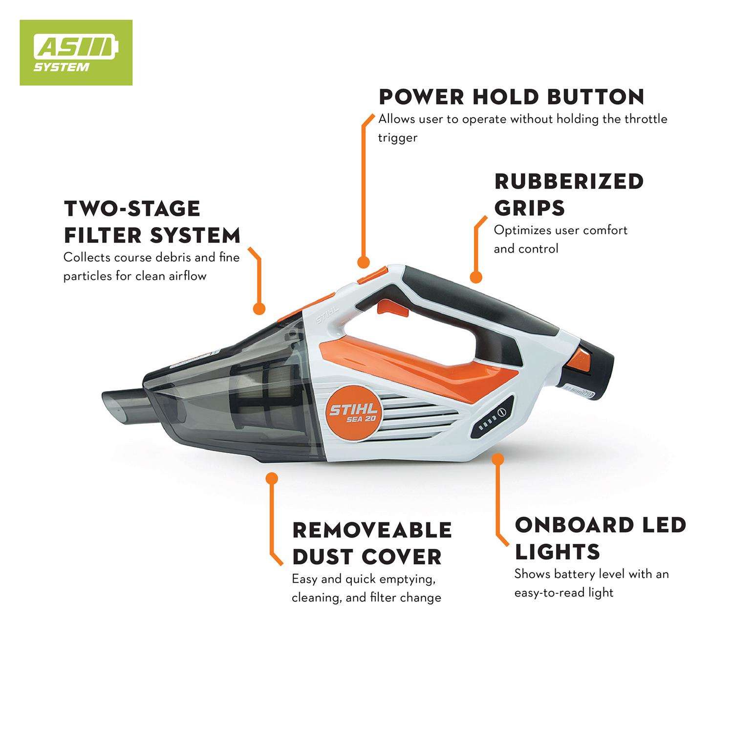 Prodotto: SA030117310 - STIHL MINI ASPIRATORE MANUALE SEA 20 CON