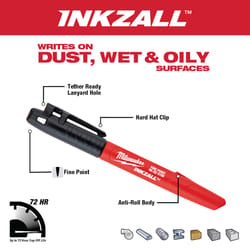 Milwaukee INKZALL Assorted Fine Tip Jobsite Marker 4 pk