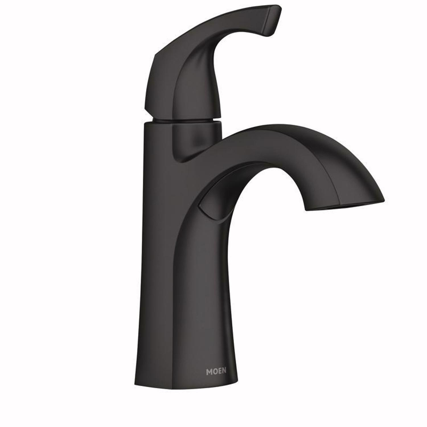 Moen Arlys one-handle matte offers black bathroom faucet