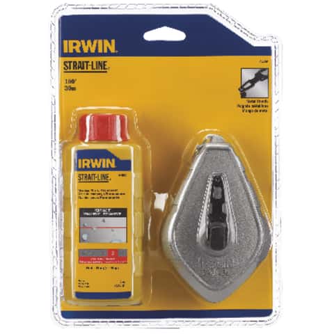 Irwin Strait-Line 4 oz Red Twisted Chalk and Reel Set 100 ft