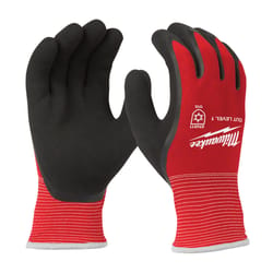 Milwaukee Unisex Indoor/Outdoor Winter Dipped Gloves Black/Red L 1 pair