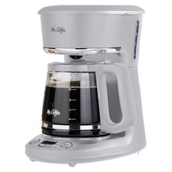 Mr. Coffee 12 Cup Coffee Maker with Easy On/Off LED Switch, White