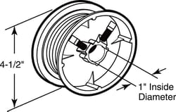 Prime-Line 25 in. L 265 lb Torsion Spring Cable Drum