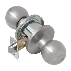 Tell Empire Satin Stainless Steel Passage Lockset 1-3/4 in.