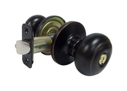 Faultless Fancy Mushroom Aged Bronze Entry Knobs Right Handed