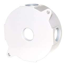 Sigma Engineered Solutions New Work 16 cu in Round Metallic Weatherproof Box White