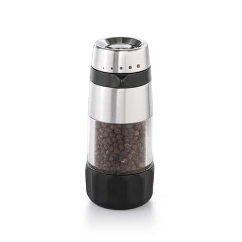Mini Automatic Salt Shaker with LED Light Adjustable Spices Mill Battery  Operated Electric Pepper Grinder Kitchen Tool 5 Gears