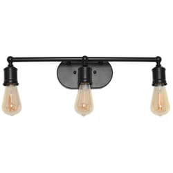 Lalia Home Matte Black 3 lights Incandescent Vanity Light Wall Mount